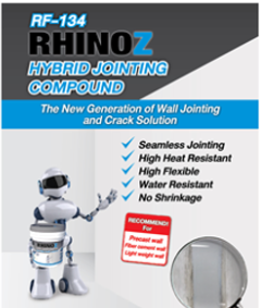 Bộ kit xử lý nứt tường Rhinoz RF-134 | Giải pháp keo trám khe nối tấm tường và xử lý nứt thế hệ mới